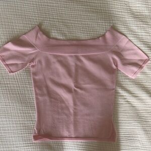 Alexander McQueen Light Pink Short Sleeve Top